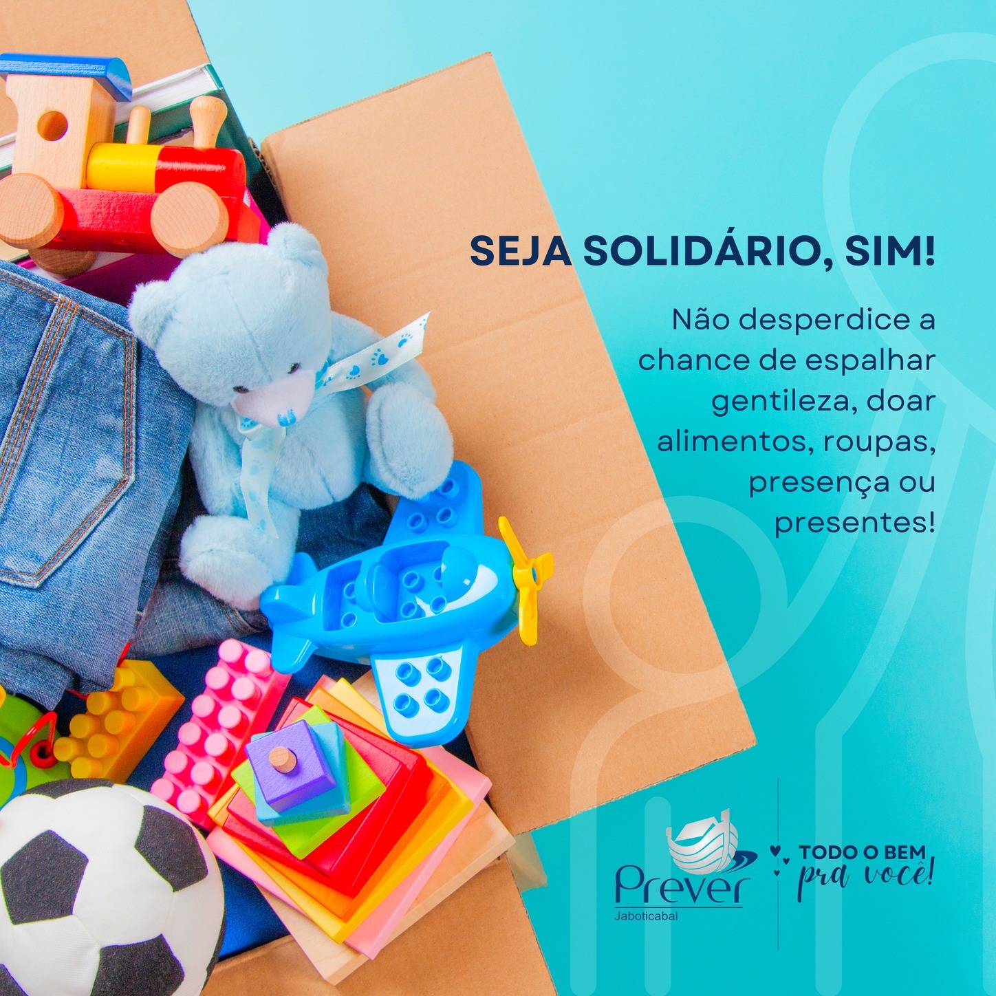 Aproveite para ser solidário, sim!