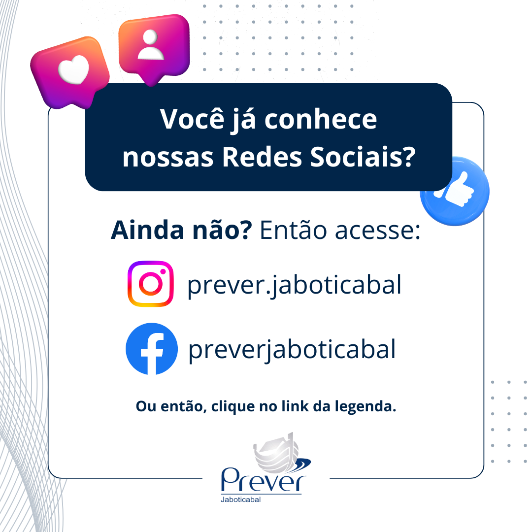 VOCÊ JÁ CONHECE NOSSAS REDES SOCIAIS?