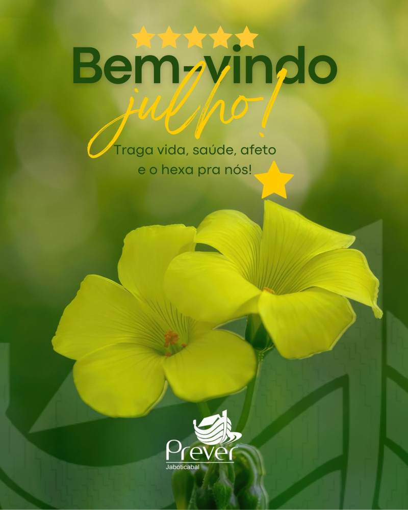 Bem-vindo, julho!